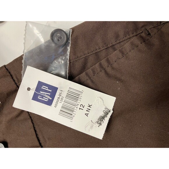 Gap Pants Womens 12  Brown Mid Rise  Ankle Cotton Stretch Casual NWT - Picture 3 of 7
